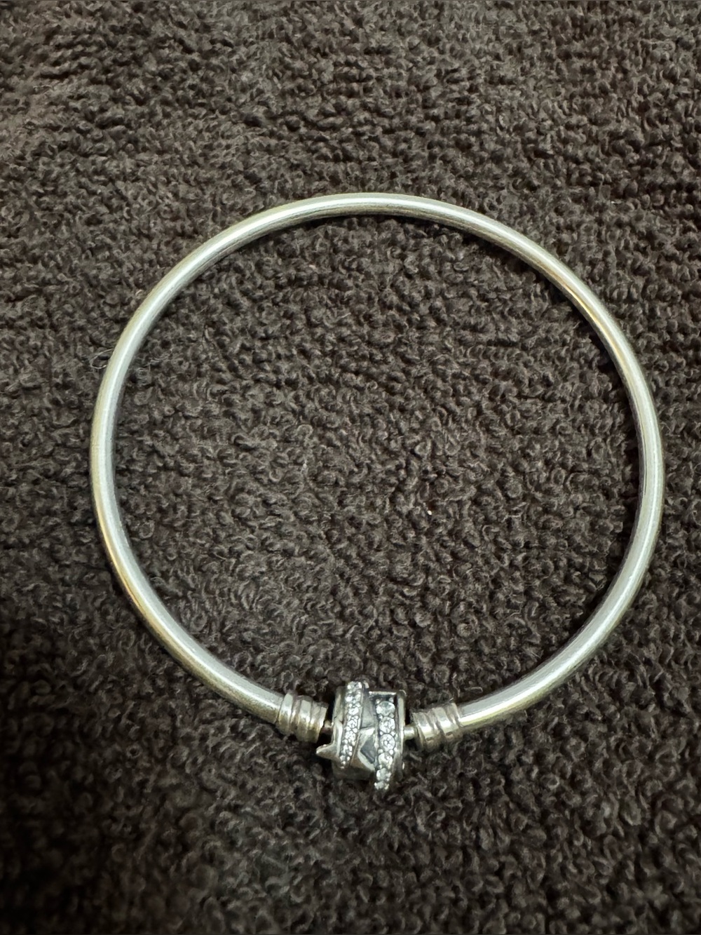 Genuine Pandora Bangle Bracelet with Shooting Star Clasp 7.9”
